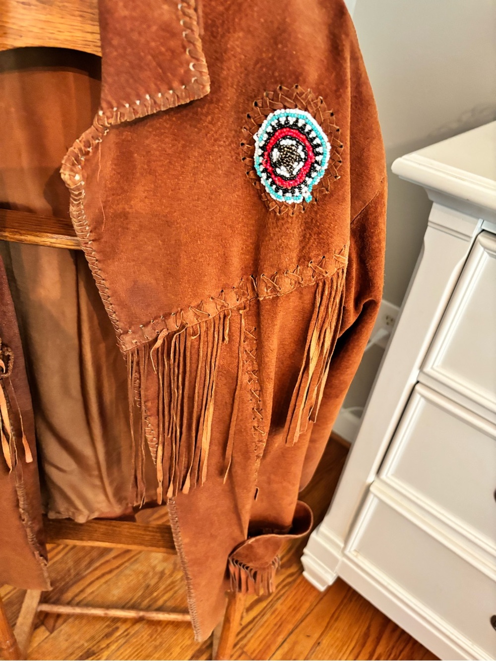 VTG Pia Rucci Brown Suede Leather Jacket With Polyester Lining Size 8 - Picture 2 of 16